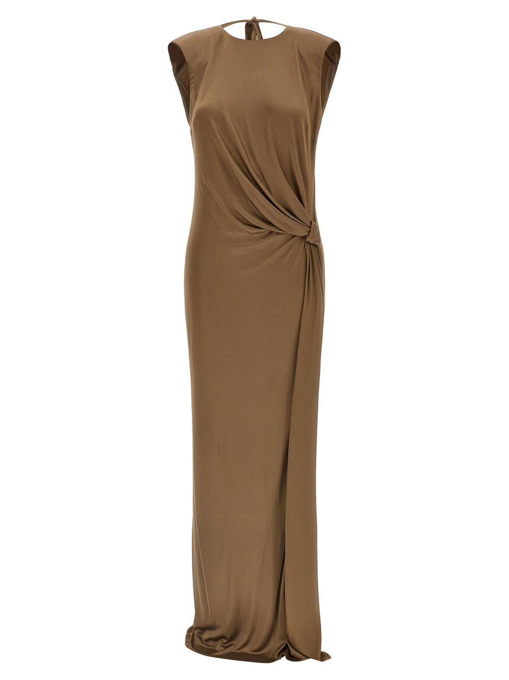 Elisabetta Franchi Beige Viscose Long Dress