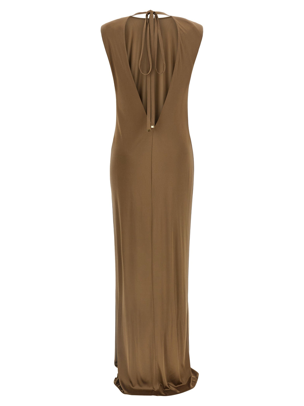 Elisabetta Franchi Beige Viscose Long Dress