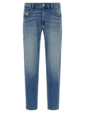 Diesel Blue Cotton Straight-Leg Jeans