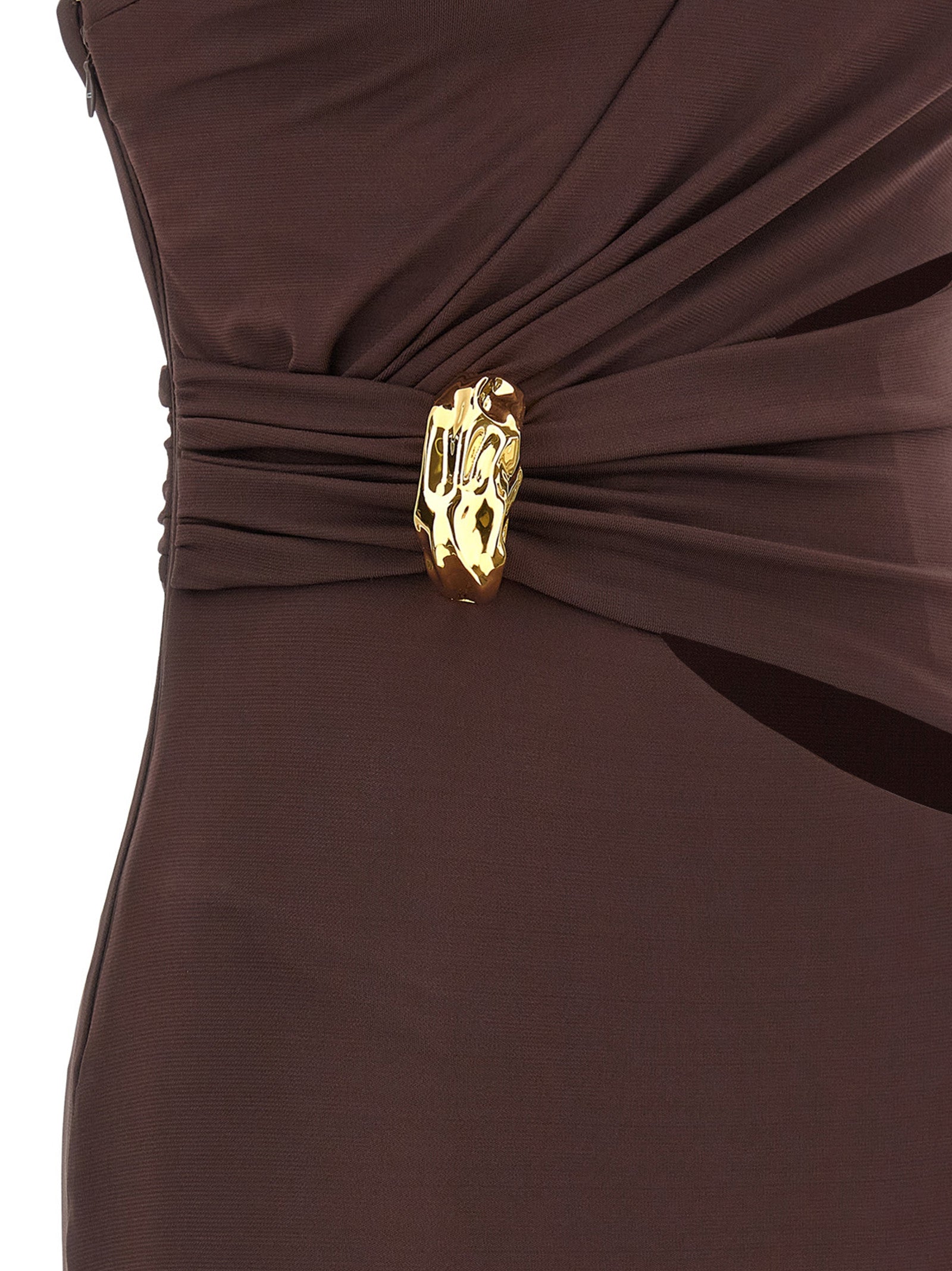Elisabetta Franchi Brown Viscose Long Dress