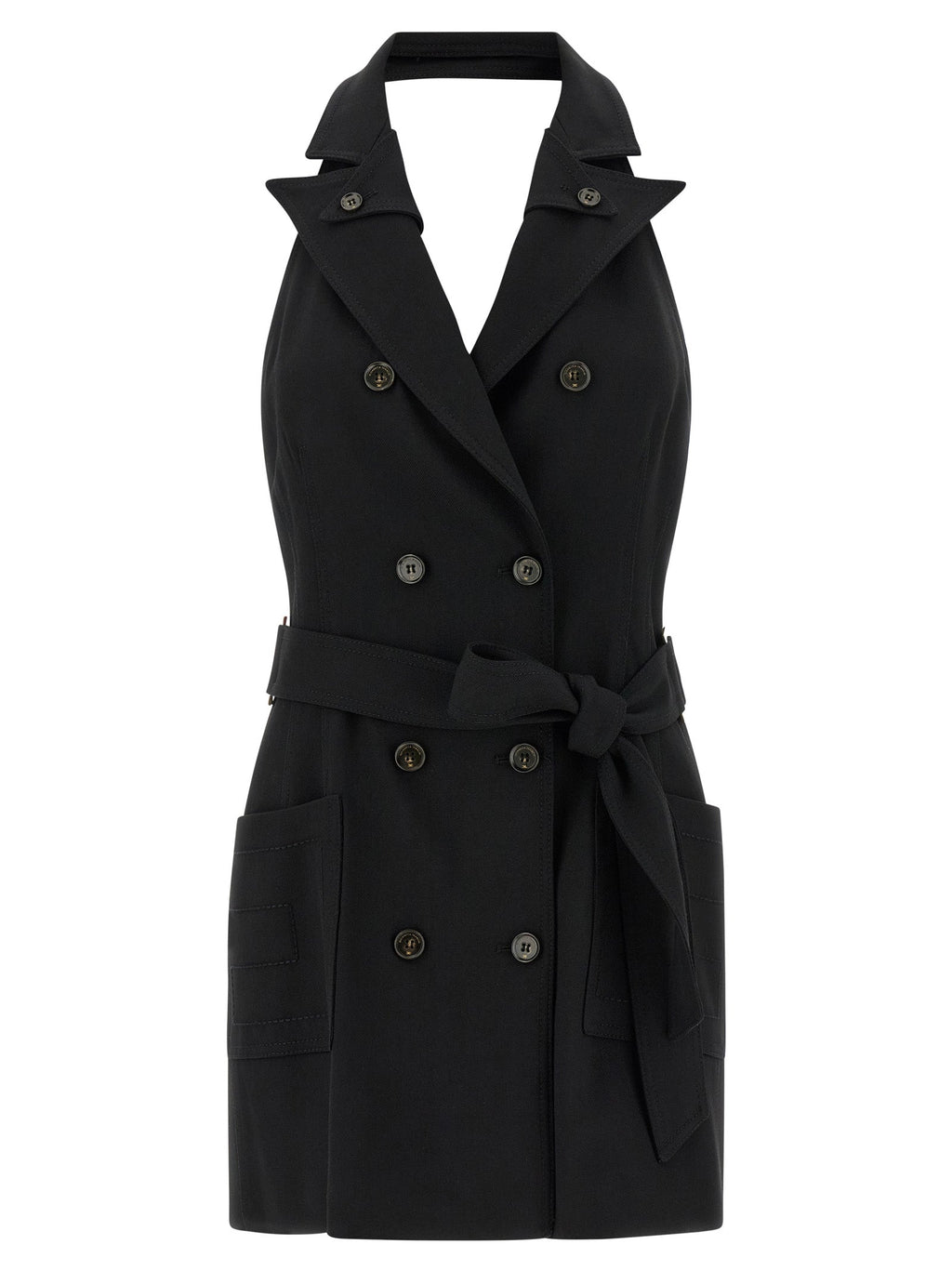 Elisabetta Franchi Black Viscose Short Dress