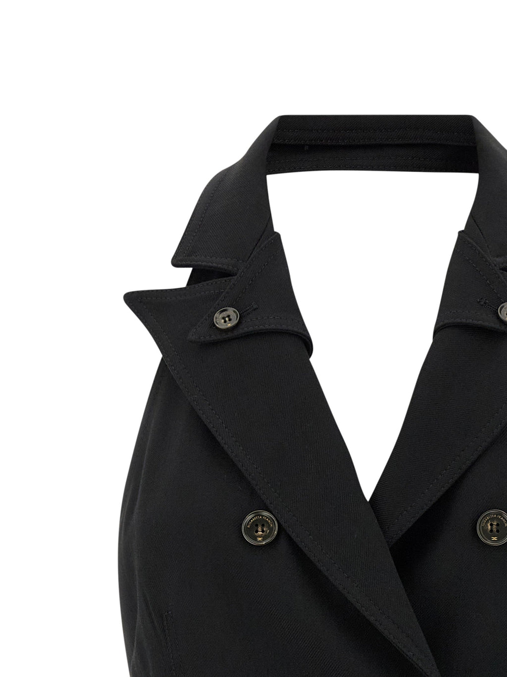 Elisabetta Franchi Black Viscose Short Dress