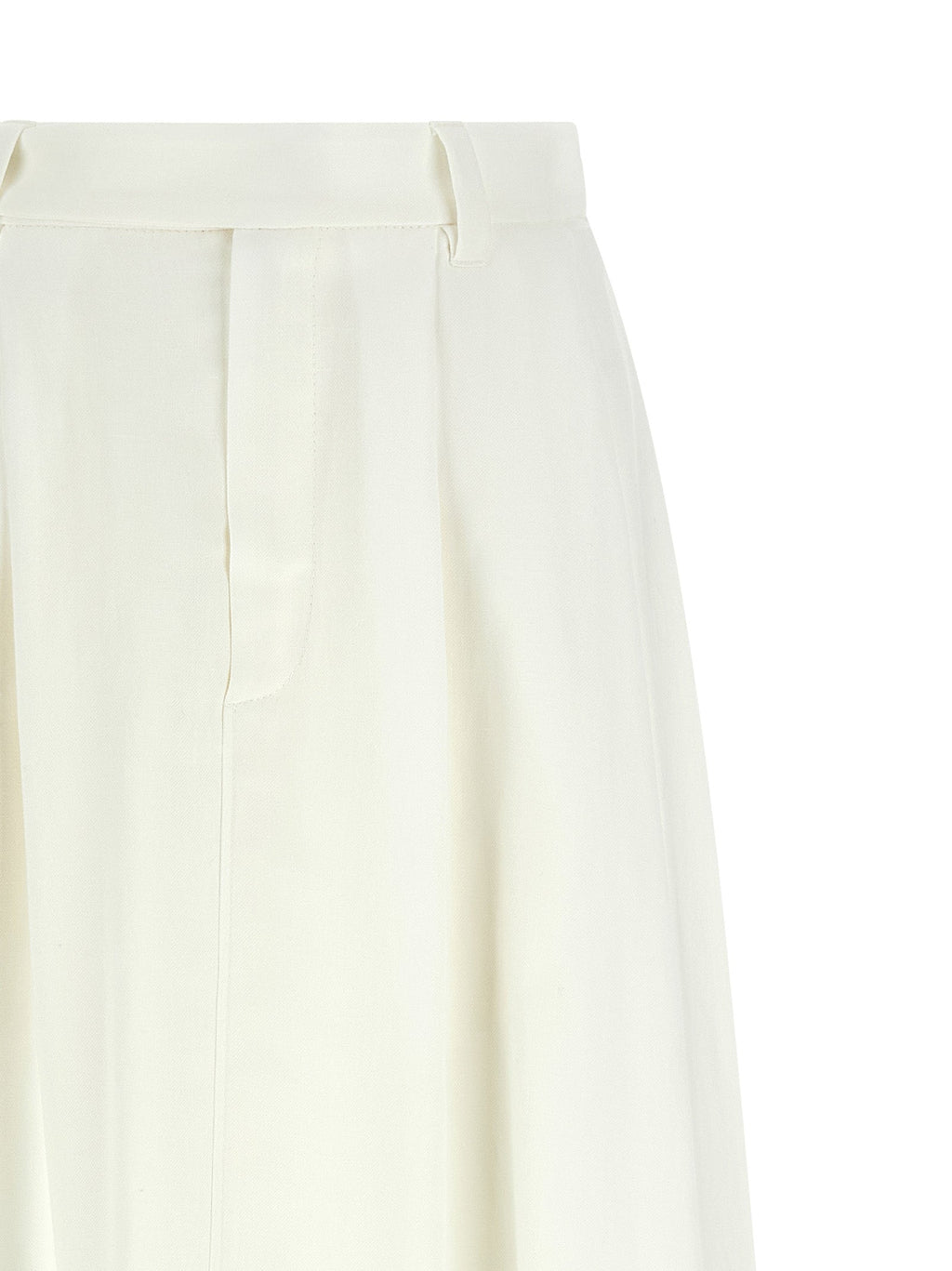 Brunello Cucinelli White Viscose Midi Skirt