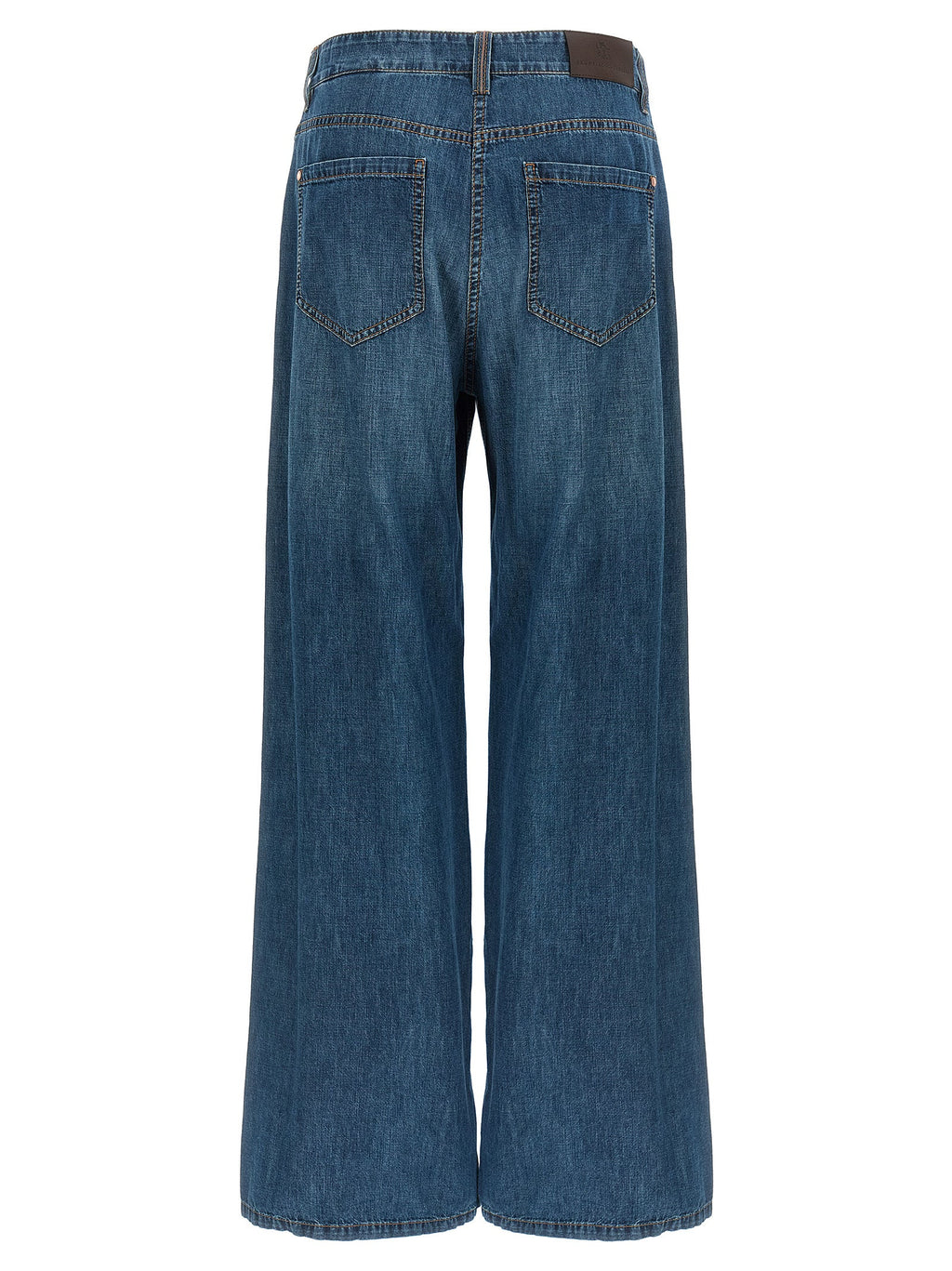 Brunello Cucinelli Blue Cotton Relaxed Fit Jeans