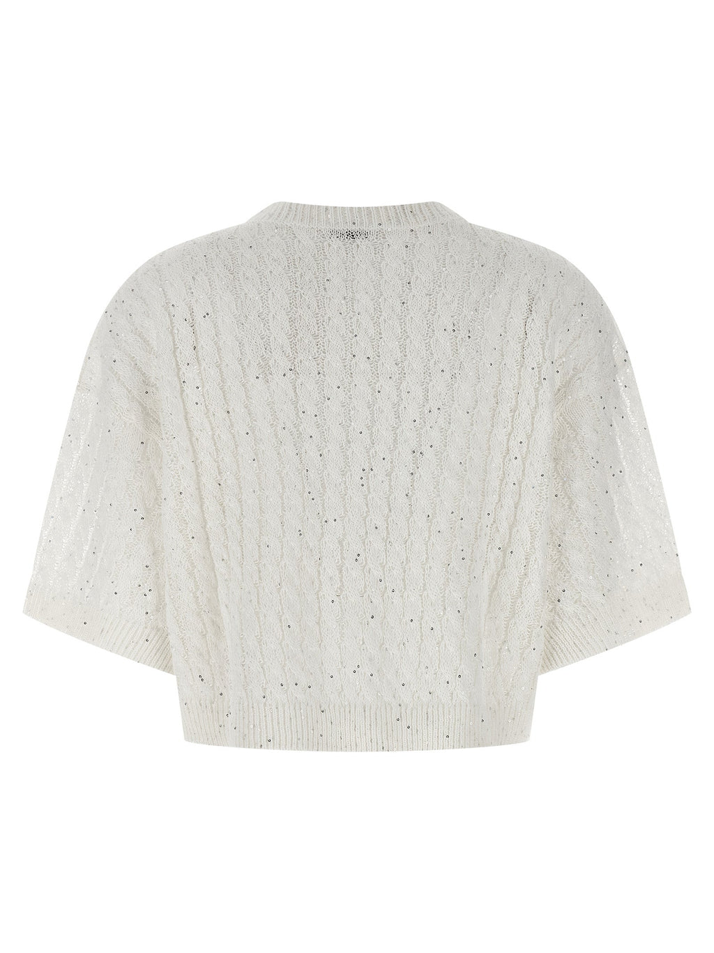 Brunello Cucinelli White Linen Cardigan