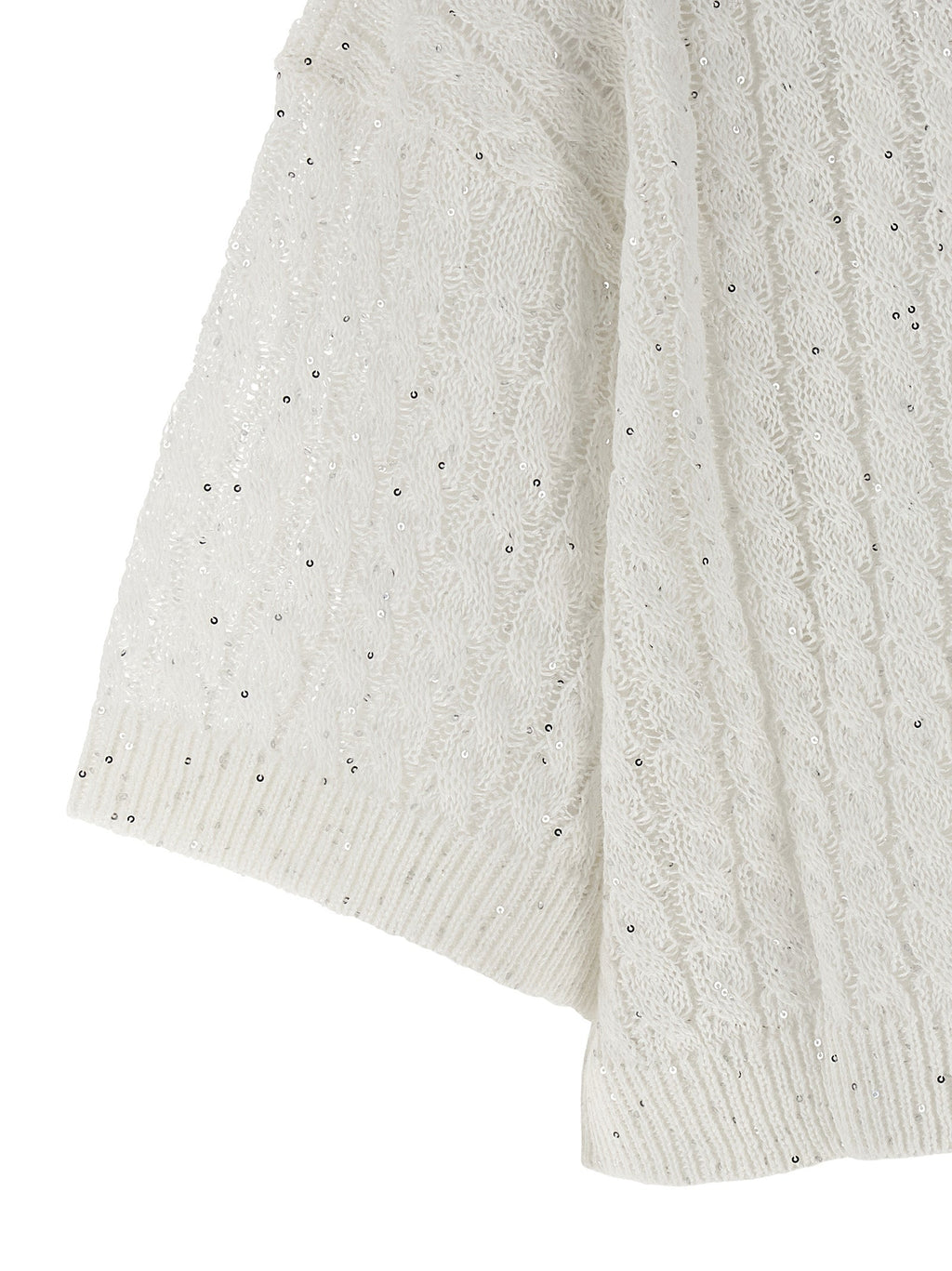 Brunello Cucinelli White Linen Cardigan