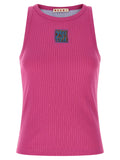 Marni Fuchsia Cotton Sleeveles T-Shirt
