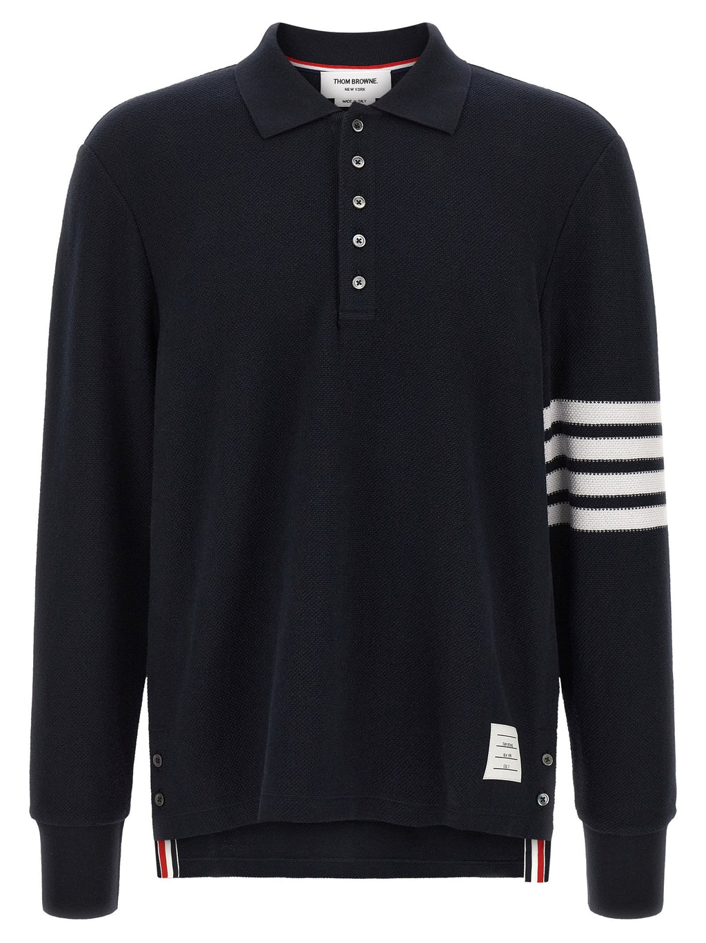 Thom Browne Blue Cotton Polo Shirt