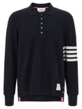 Thom Browne Blue Cotton Polo Shirt