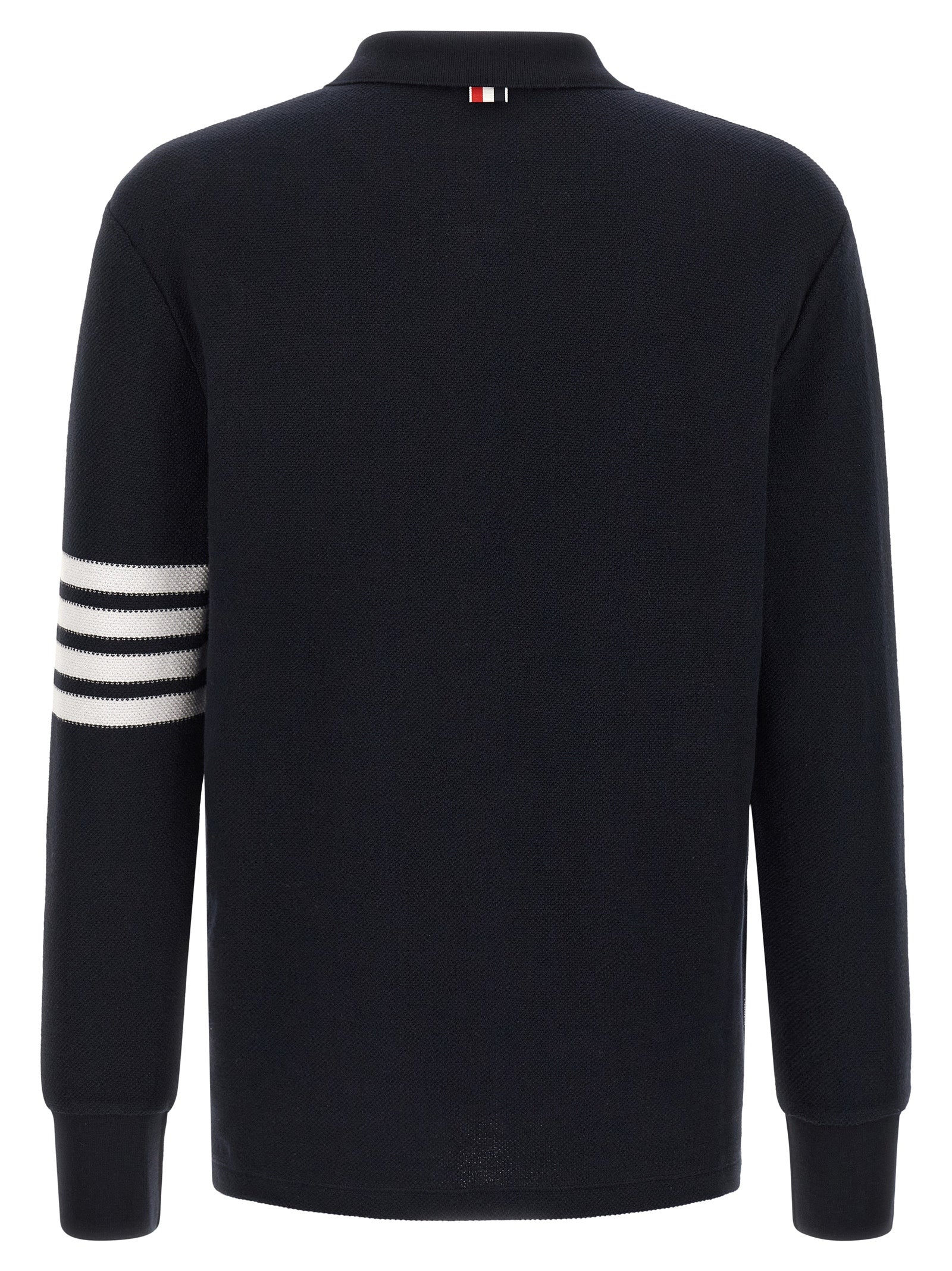 Thom Browne Blue Cotton Polo Shirt