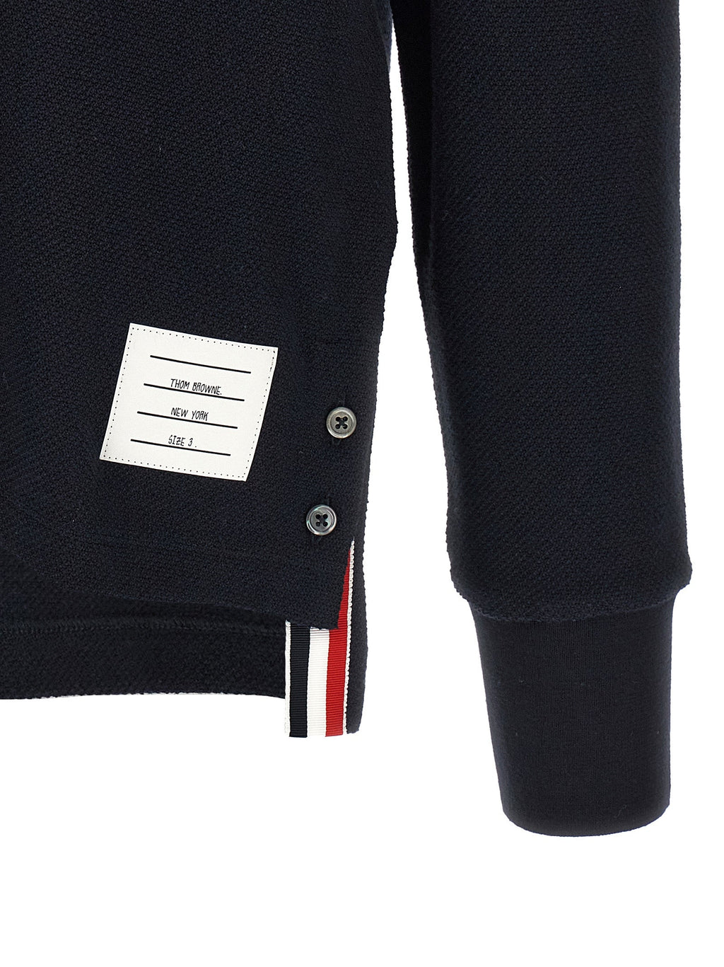 Thom Browne Blue Cotton Polo Shirt