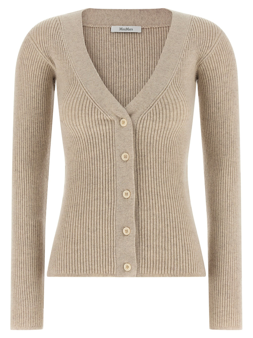 Max Mara Beige Wool Cardigan