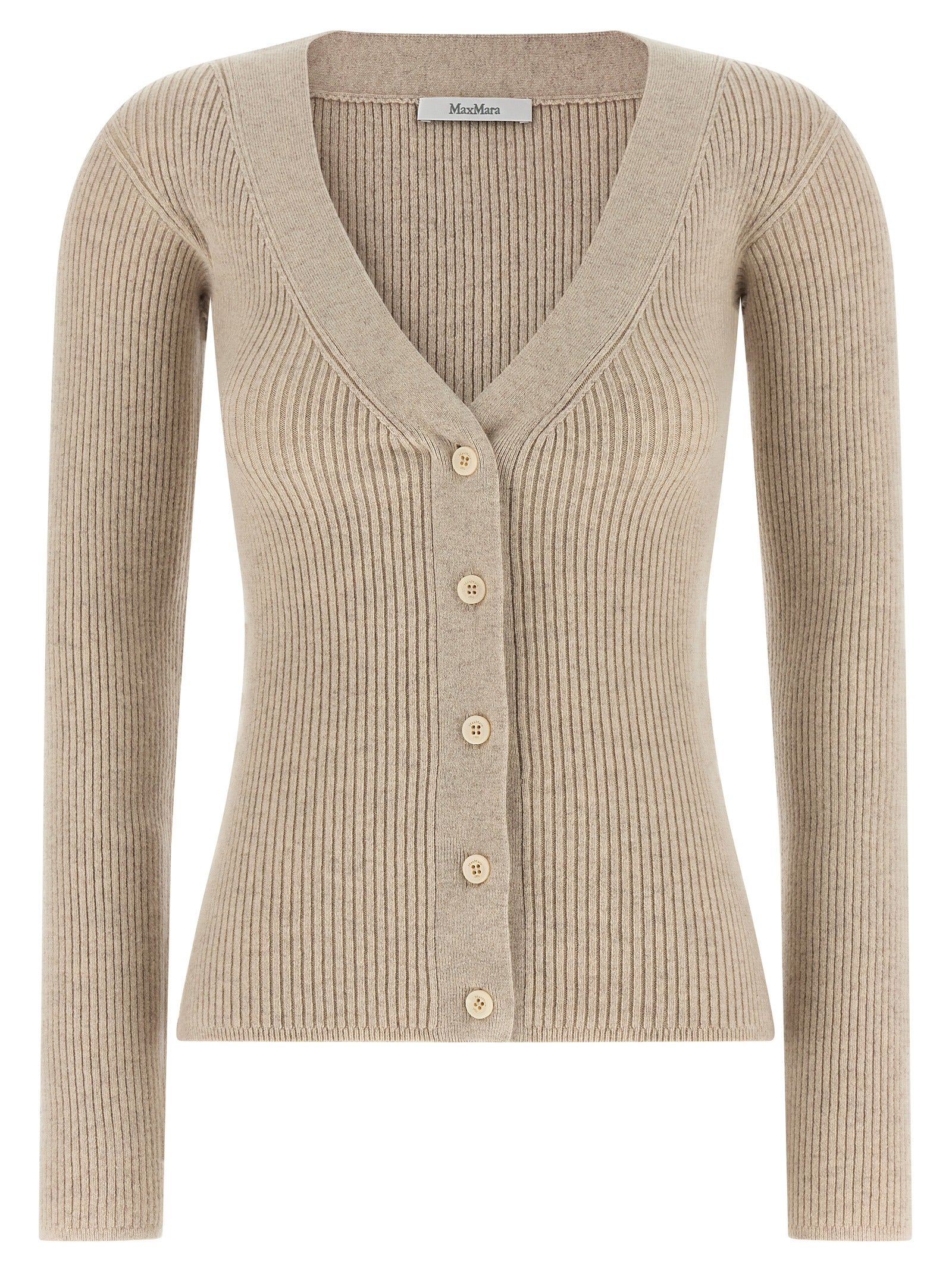 Max Mara Beige Wool Cardigan