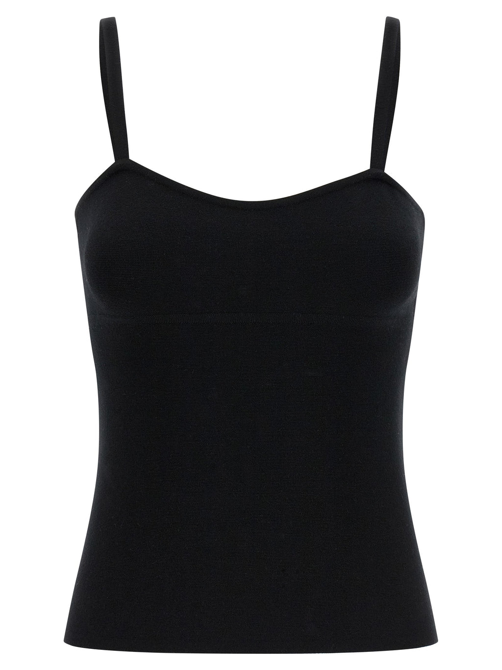 Max Mara Black Virgin Wool Tank Tops