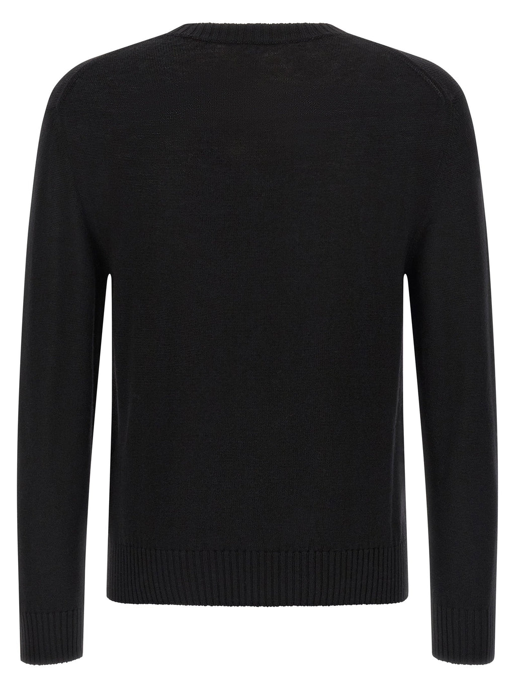Jil Sander Black Virgin Wool Cardigan