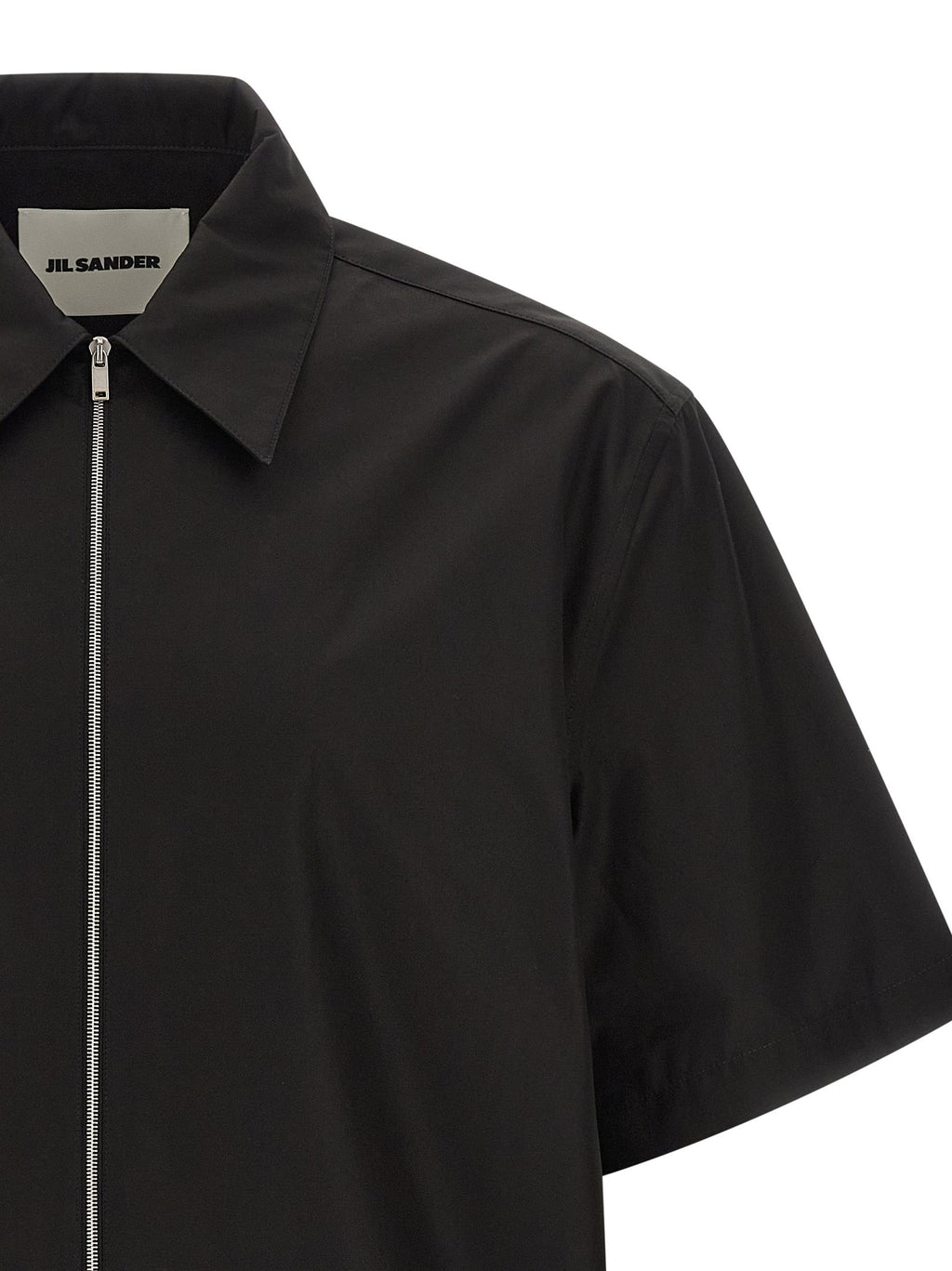 Jil Sander Black Cotton Blouse