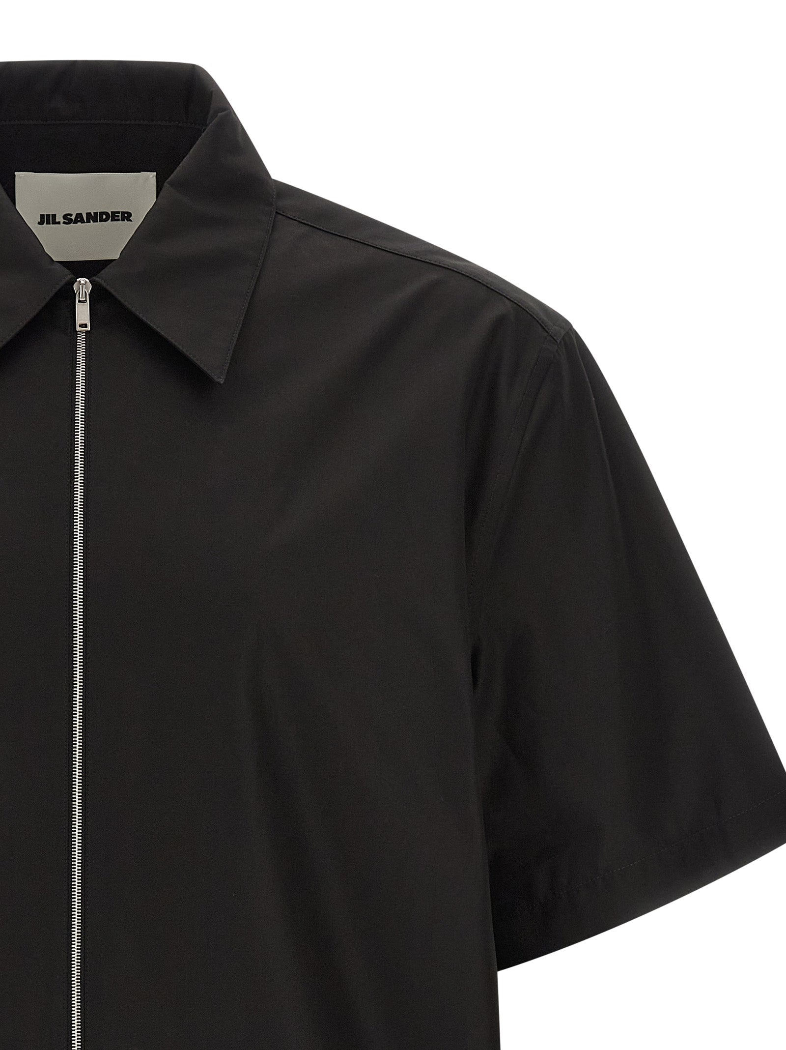 Jil Sander Black Cotton Blouse