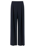 Max Mara Blue Silk Casual Pants