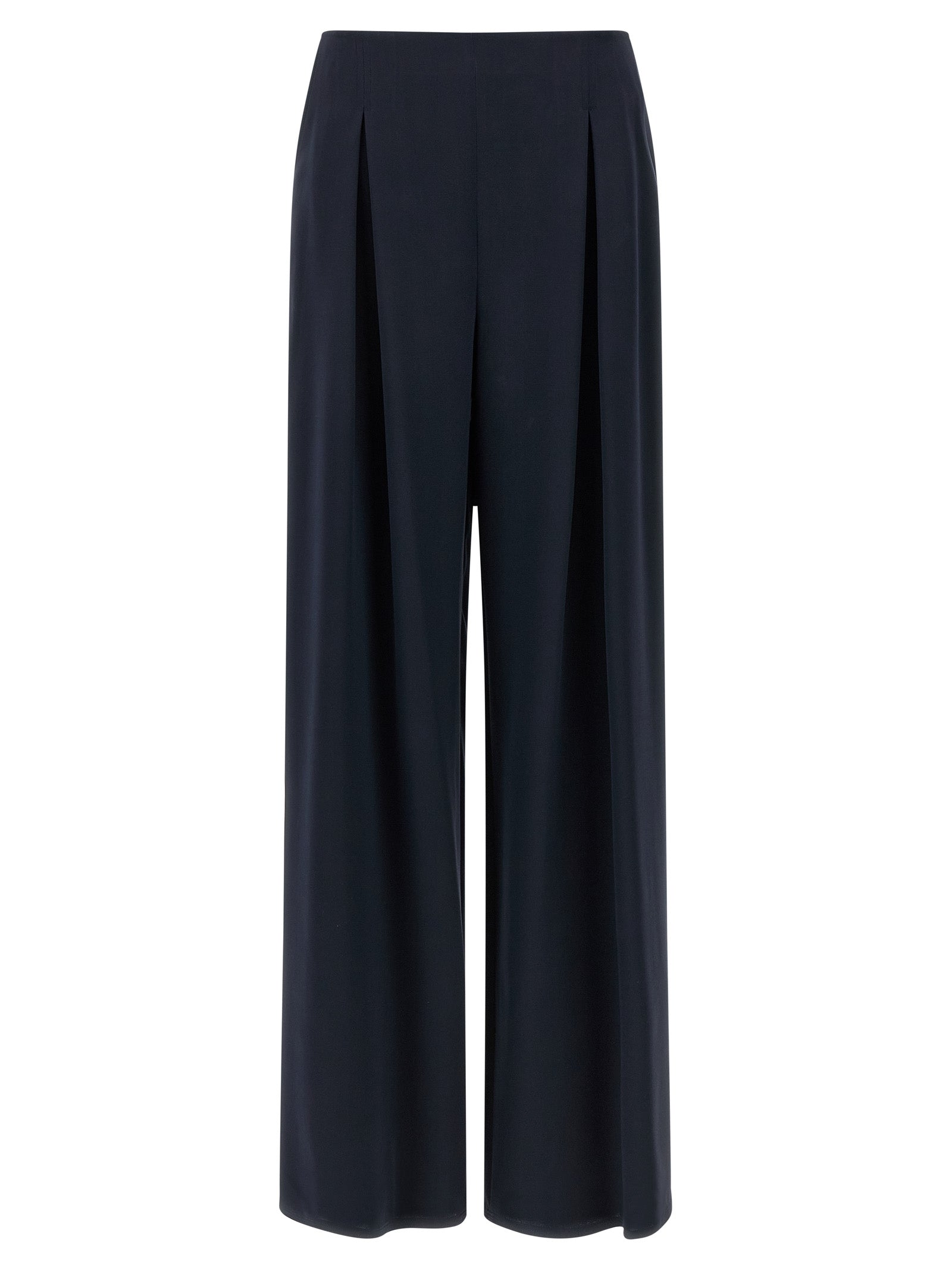 Max Mara Blue Silk Casual Pants