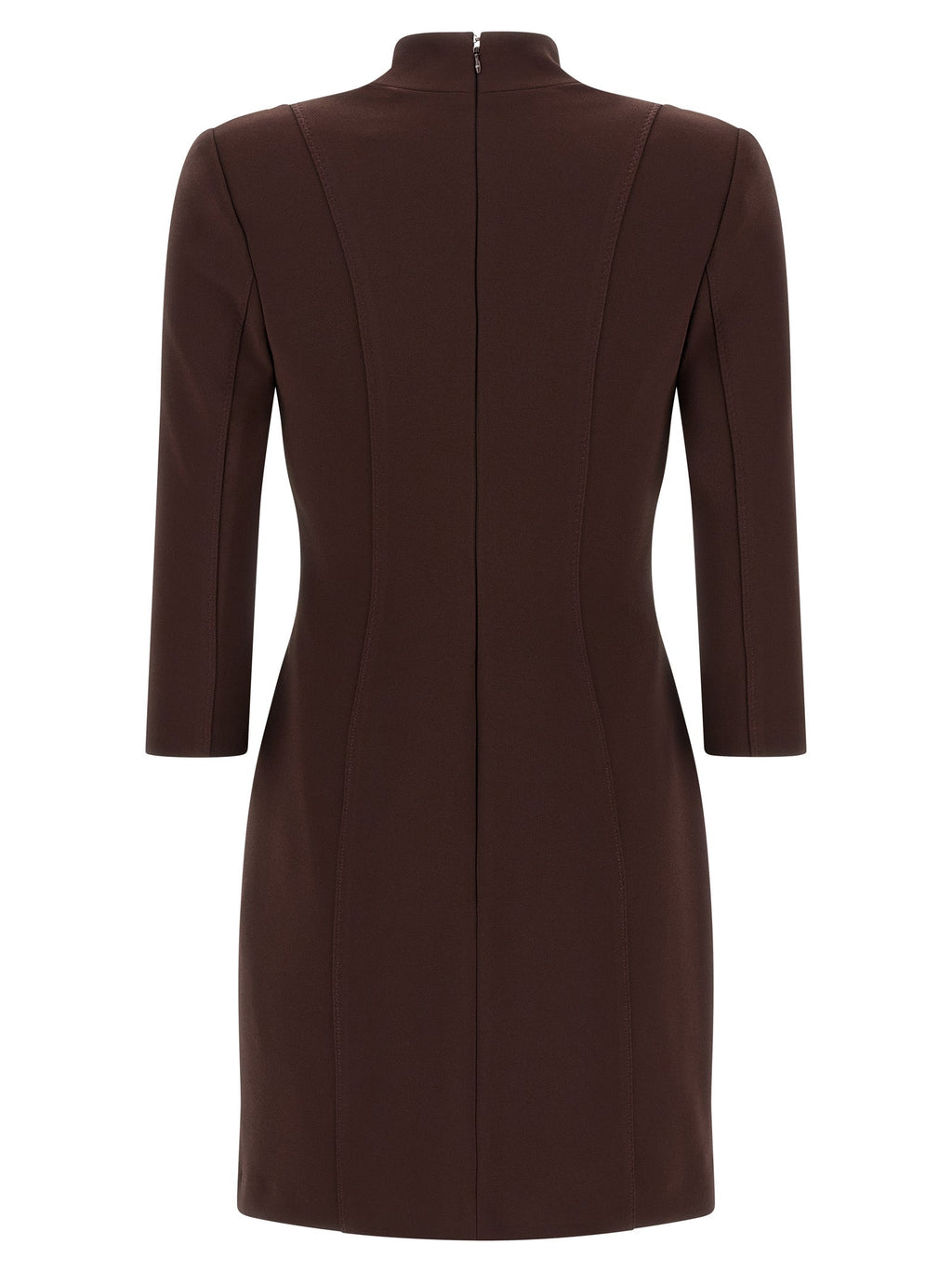 Elisabetta Franchi Brown Polyester Short Dress