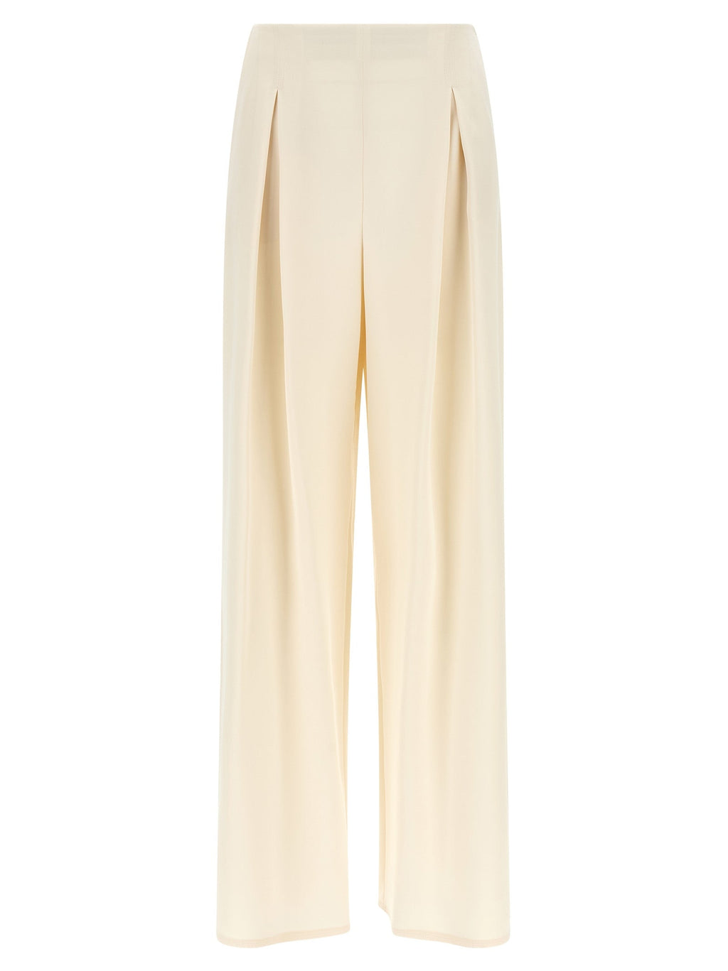 Max Mara White Silk Casual Pants