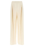 Max Mara White Silk Casual Pants