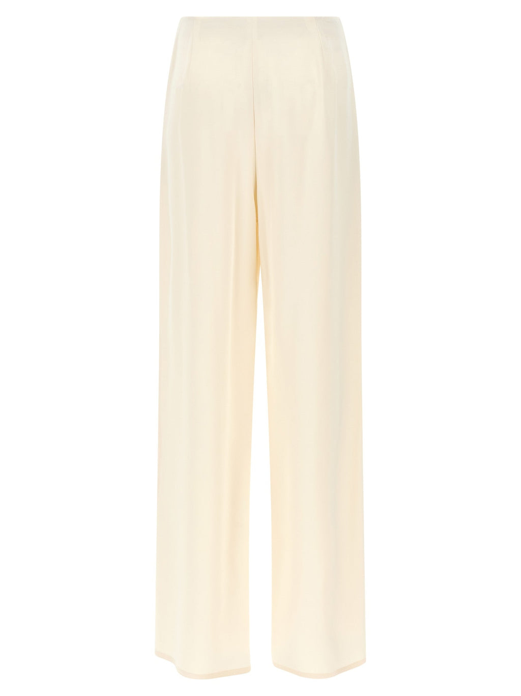 Max Mara White Silk Casual Pants