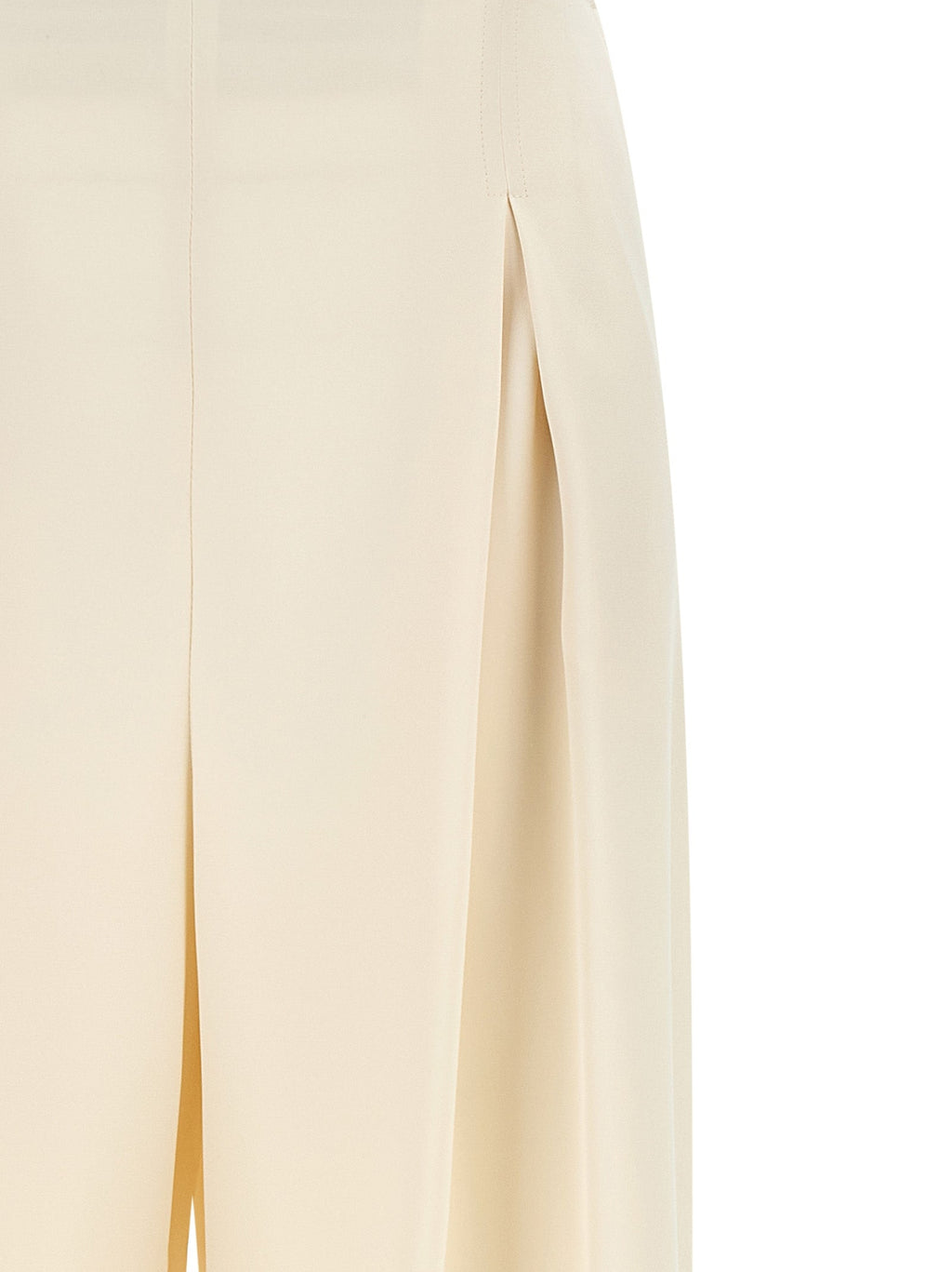 Max Mara White Silk Casual Pants