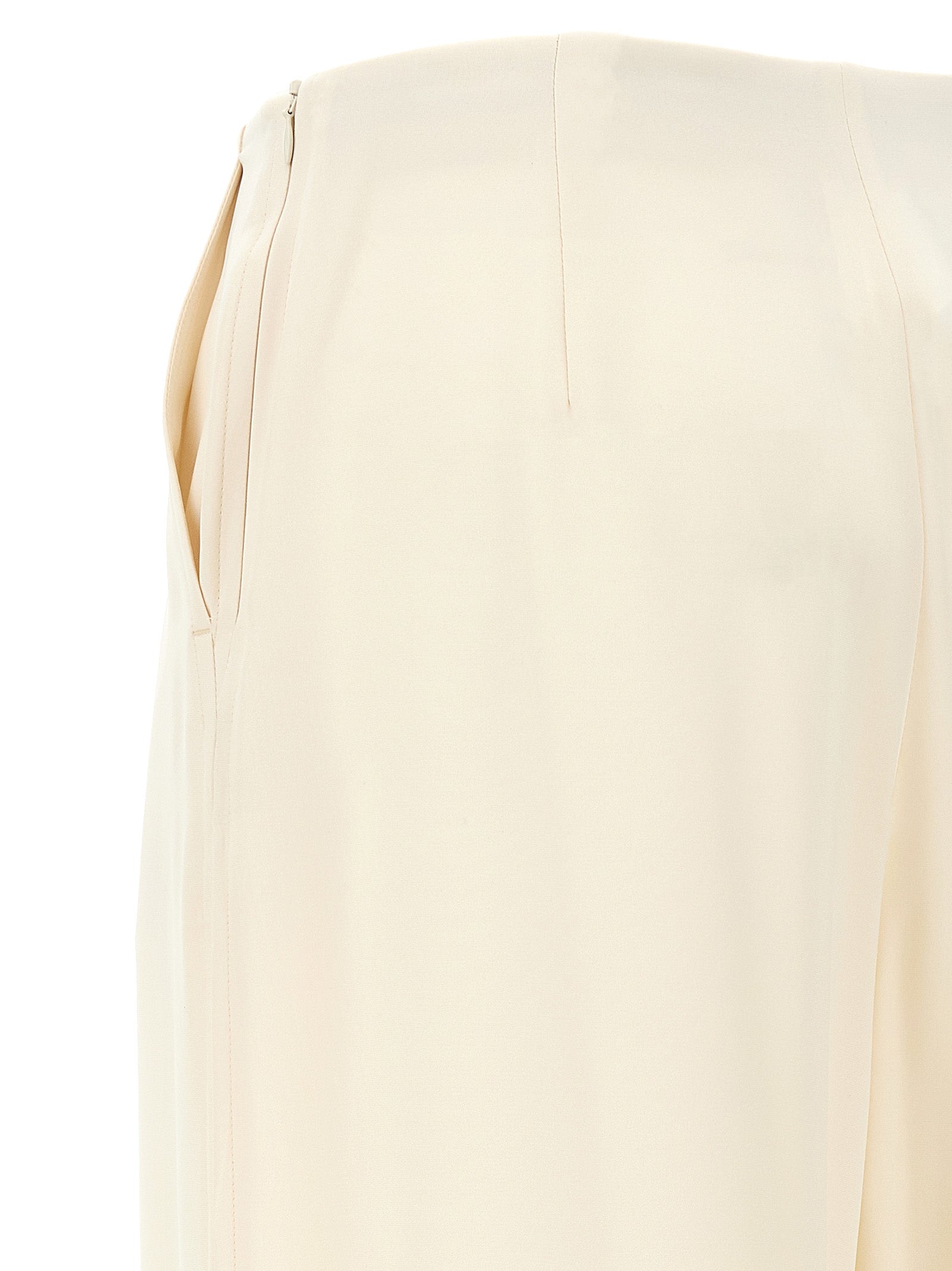 Max Mara White Silk Casual Pants