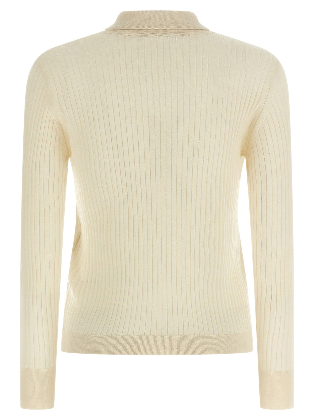 Max Mara White Cashmere Polo Shirt