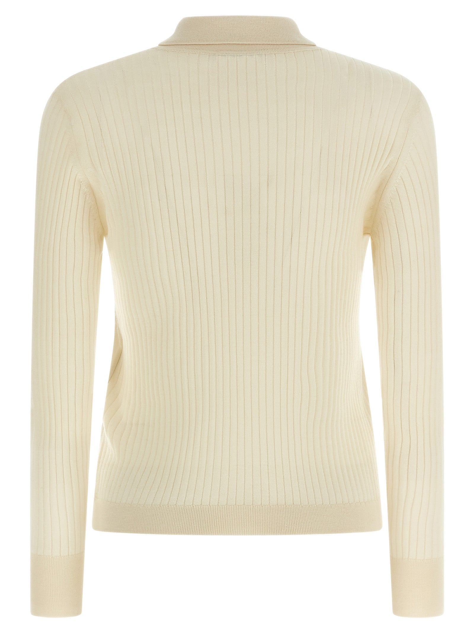 Max Mara White Cashmere Polo Shirt