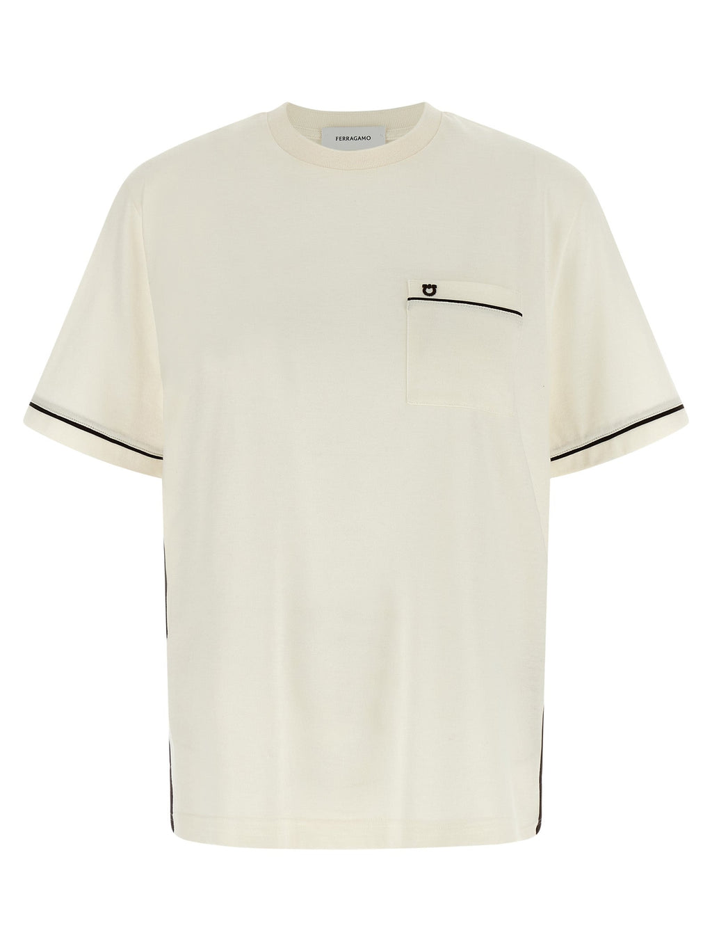 Ferragamo Beige Cotton T-Shirt