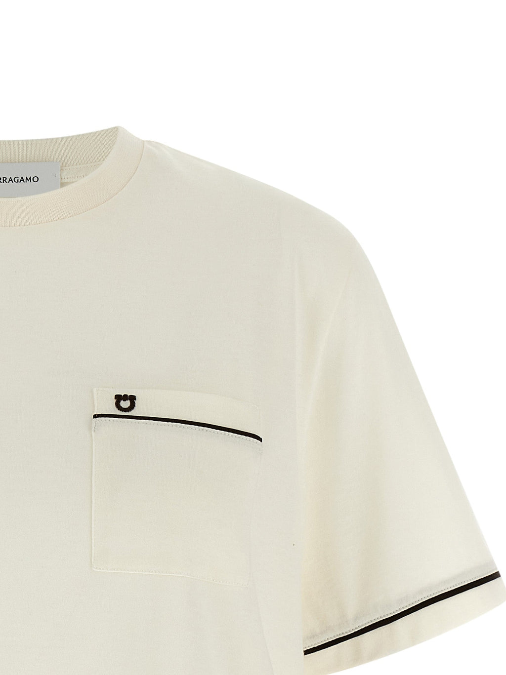 Ferragamo Beige Cotton T-Shirt