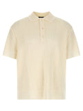 Balmain White Wool Polo Shirt