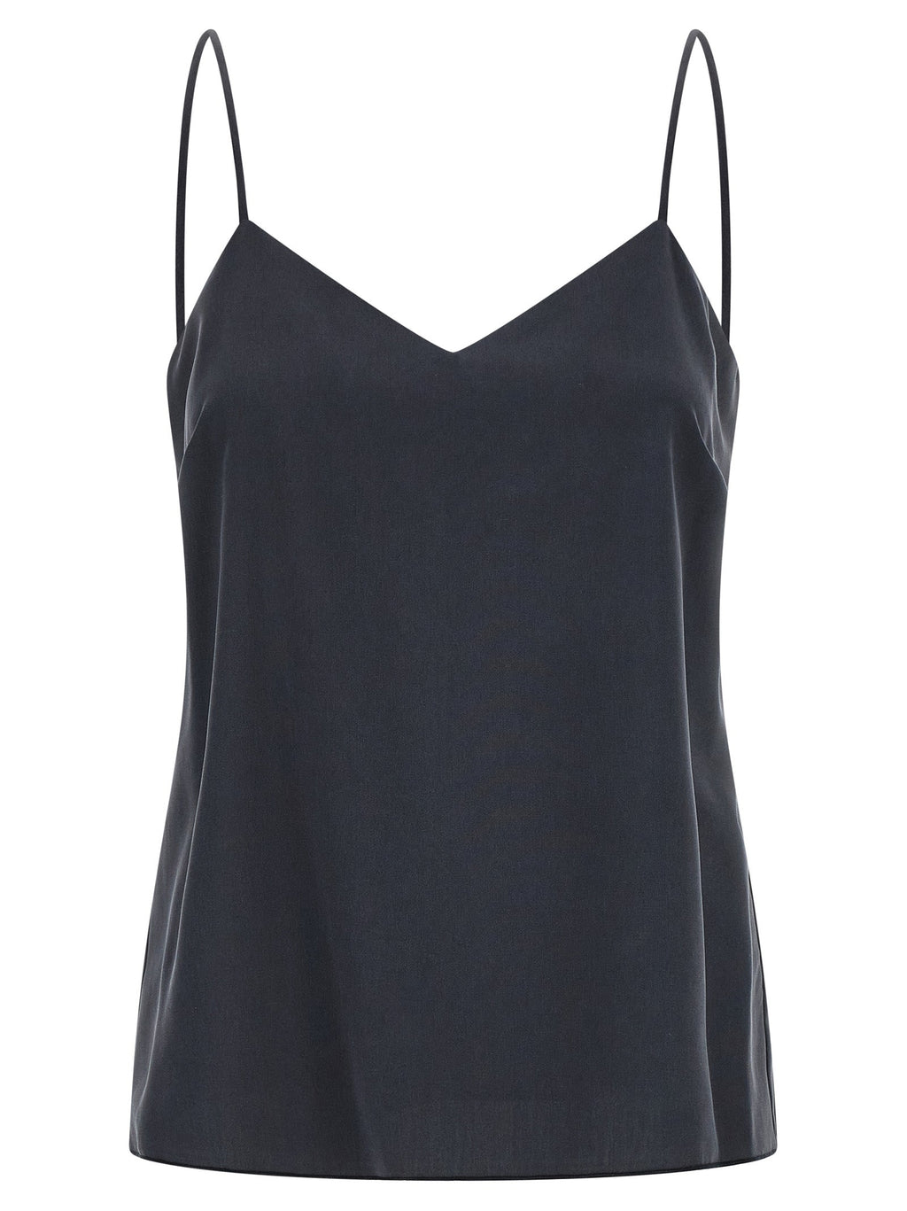 Max Mara Gray Silk Sleeveles T-Shirt