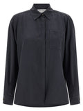 Max Mara Gray Silk Blouse