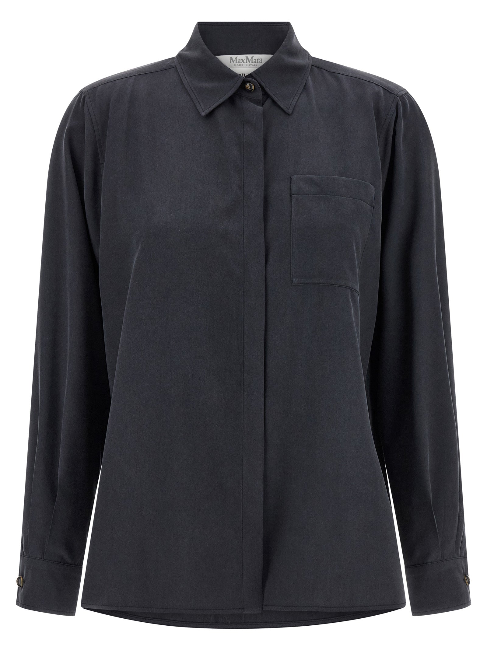 Max Mara Gray Silk Blouse