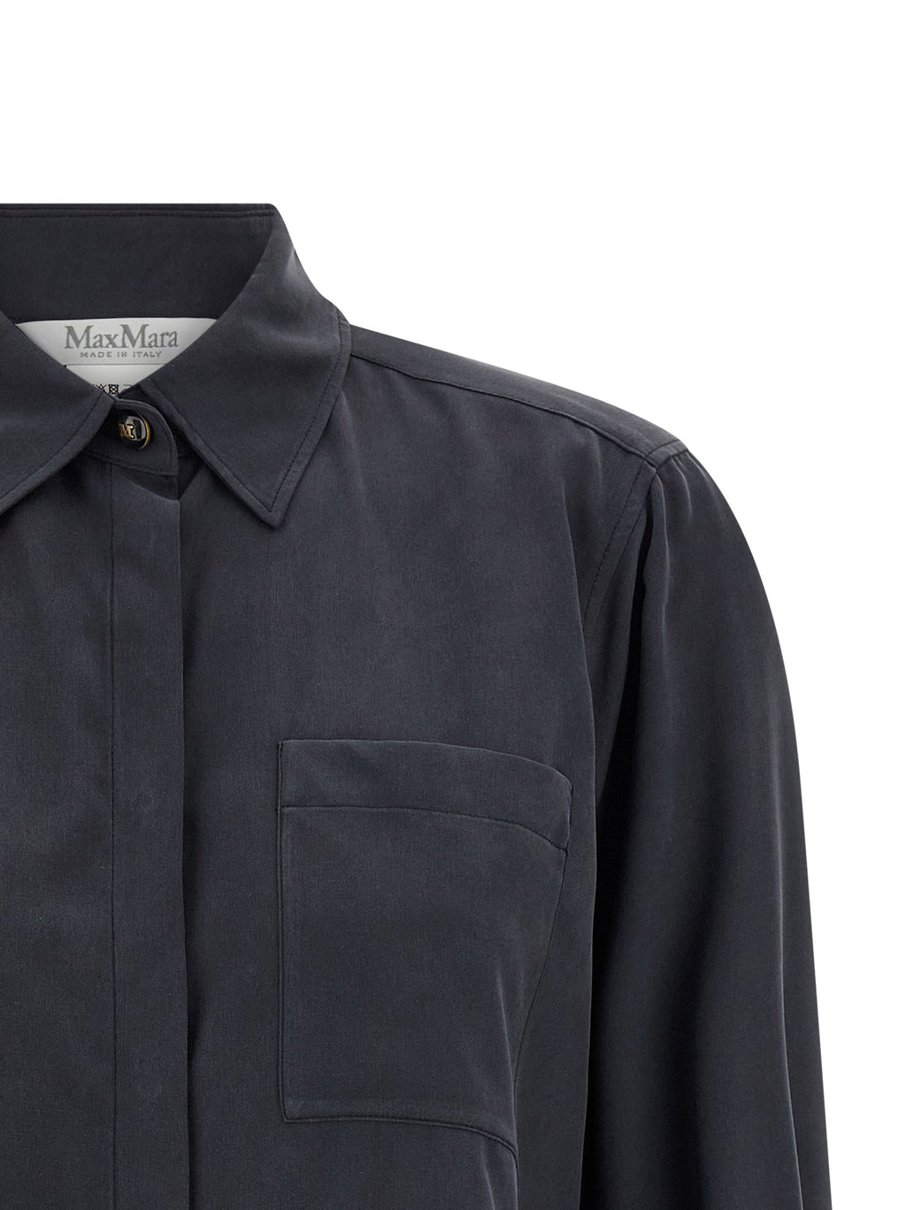 Max Mara Gray Silk Blouse