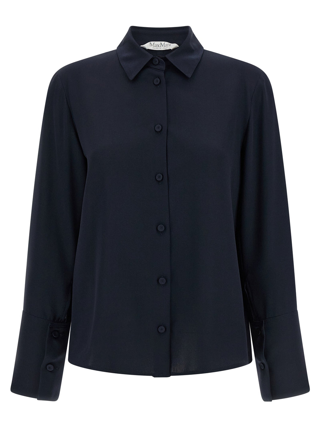 Max Mara Blue Silk Blouse