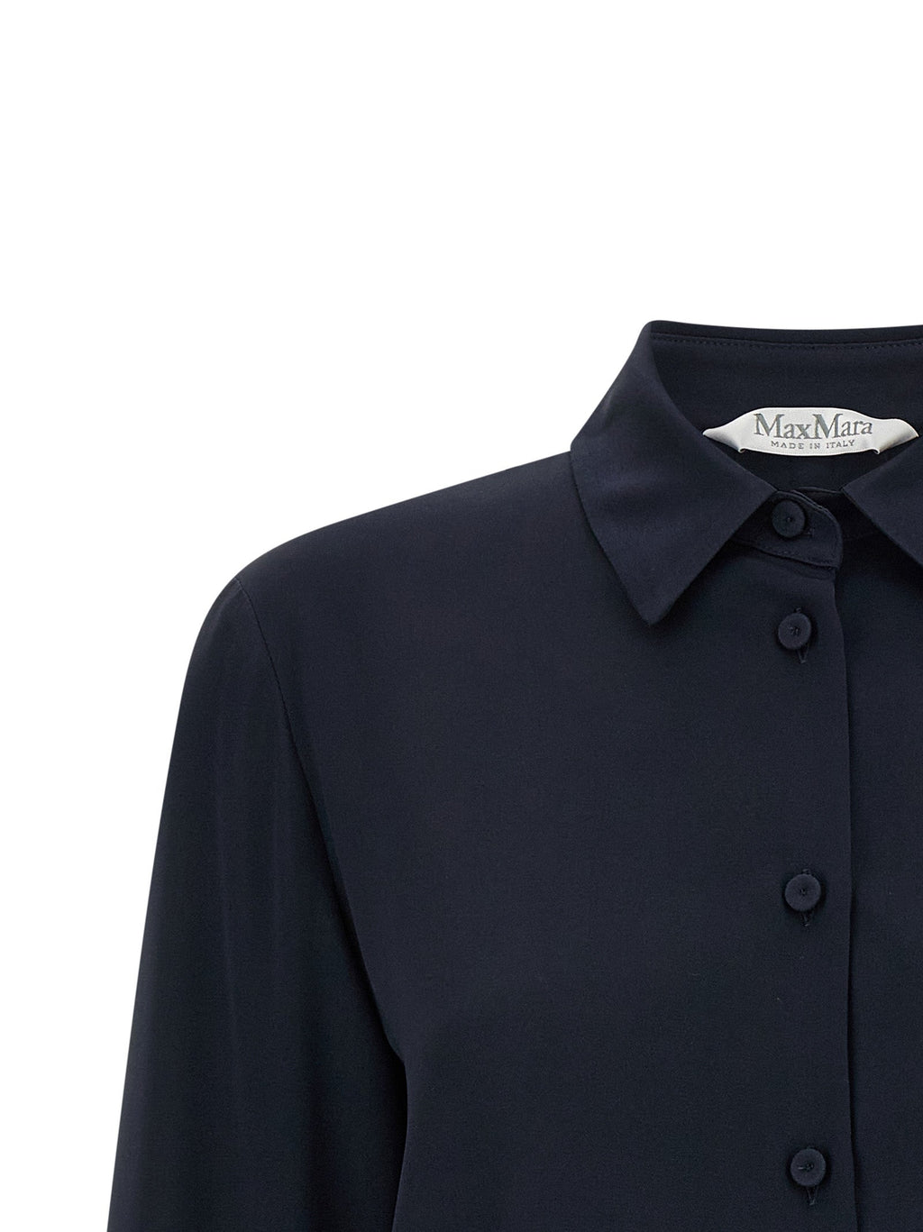 Max Mara Blue Silk Blouse