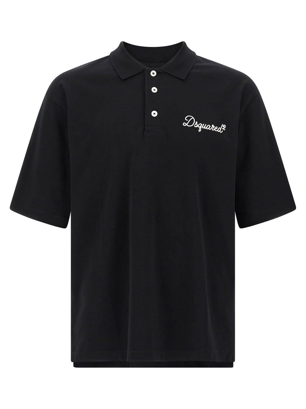 Dsquared² Black Cotton Polo Shirt