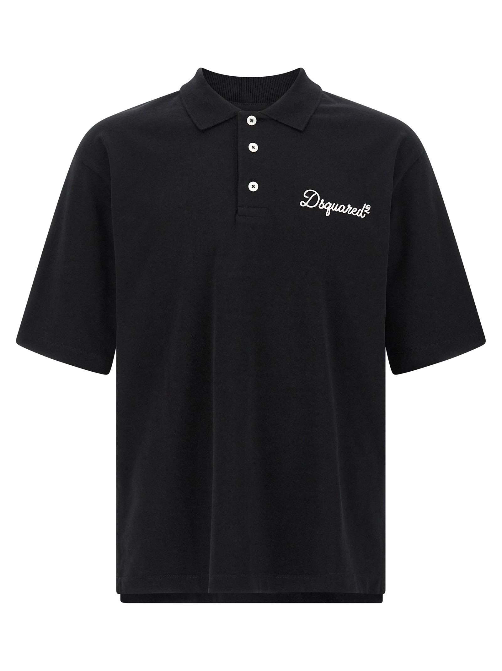 Dsquared² Black Cotton Polo Shirt