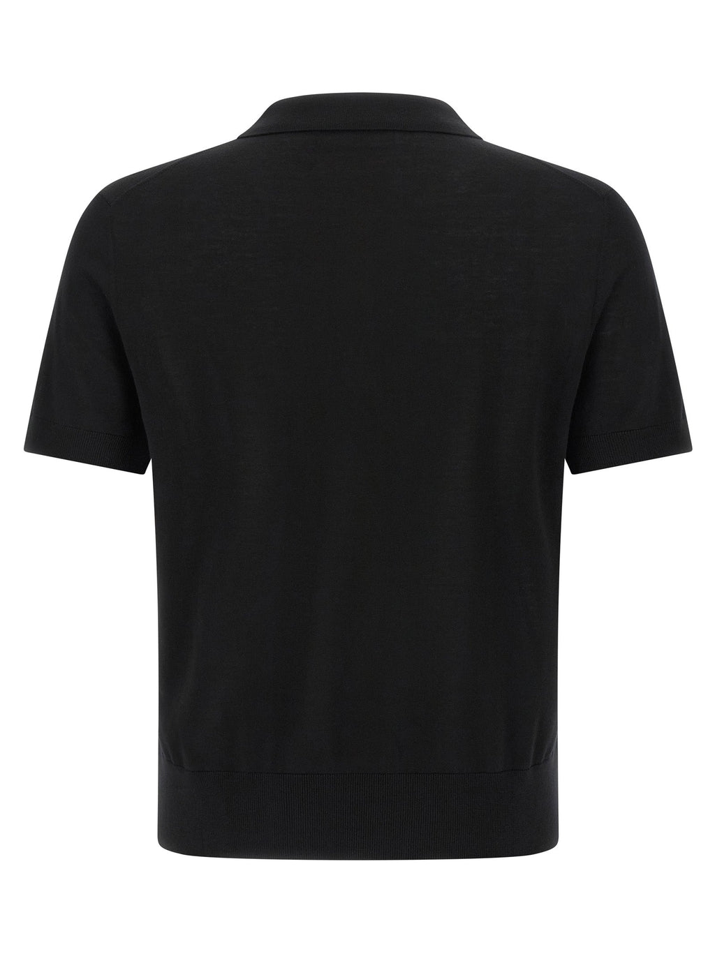 Dsquared² Black Wool Polo Shirt