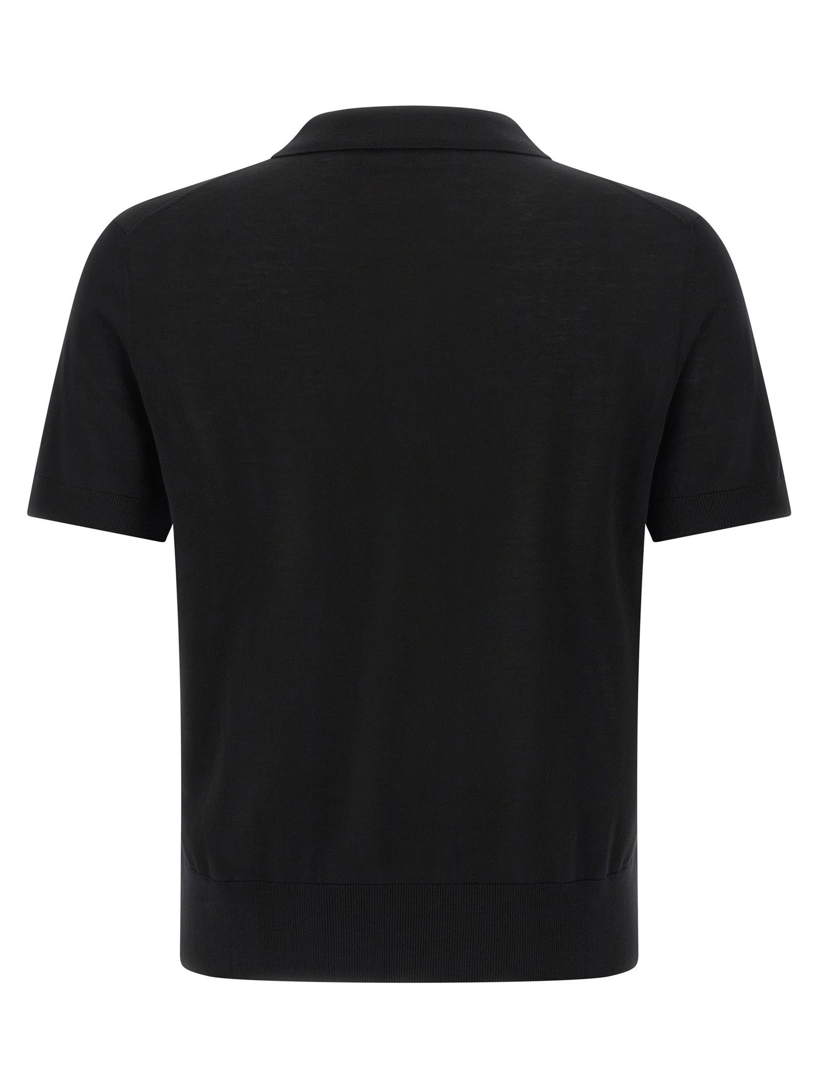 Dsquared² Black Wool Polo Shirt