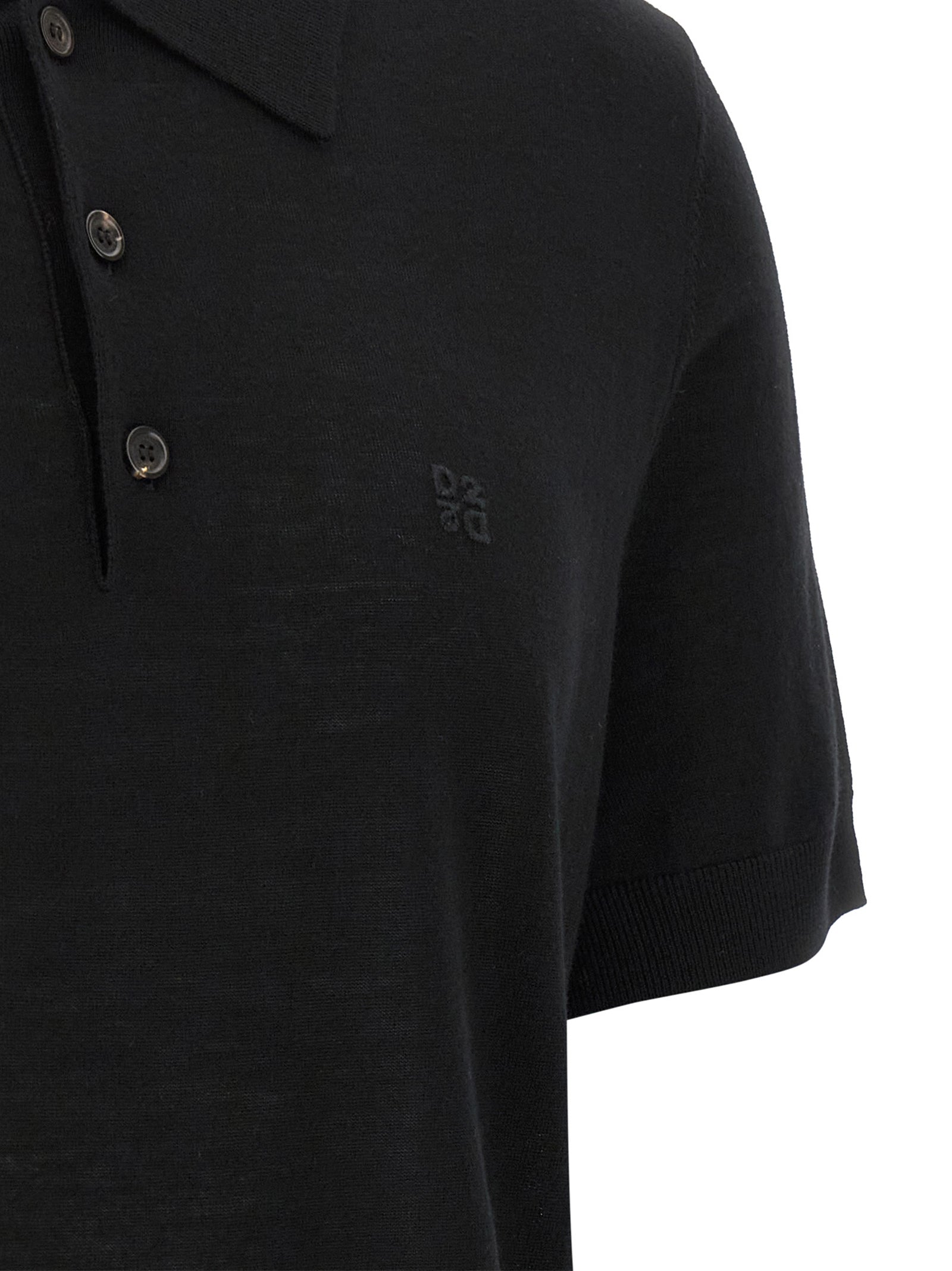 Dsquared² Black Wool Polo Shirt
