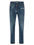 Dsquared² Blue Cotton Straight-Leg Jeans