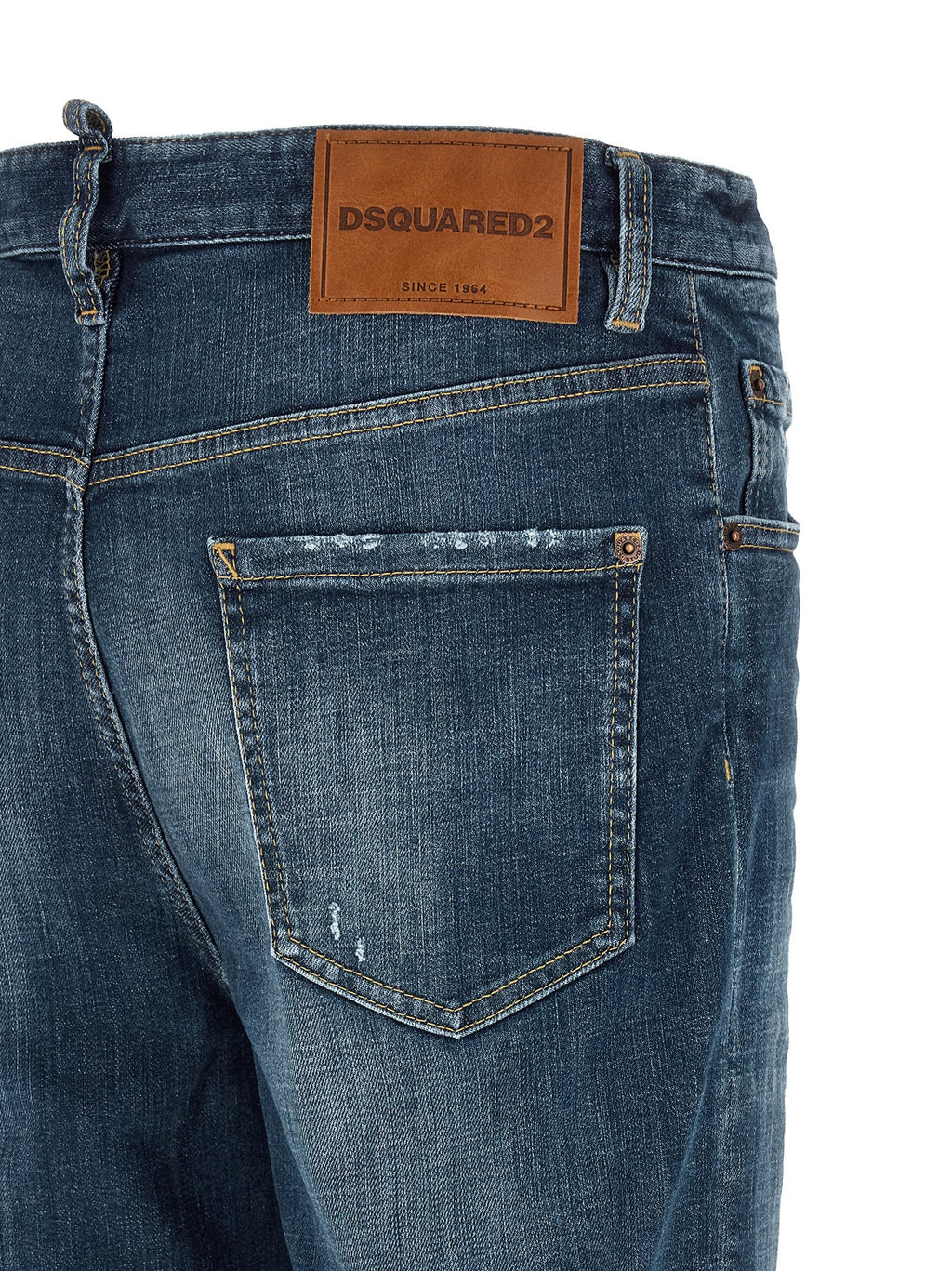 Dsquared² Blue Cotton Straight-Leg Jeans