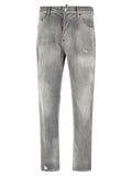 Dsquared² Gray Cotton Straight-Leg Jeans