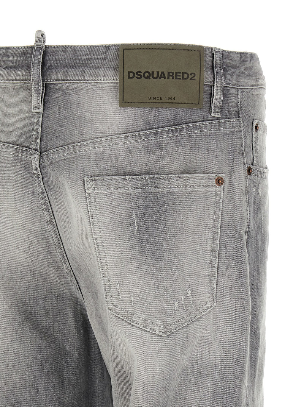 Dsquared² Gray Cotton Straight-Leg Jeans