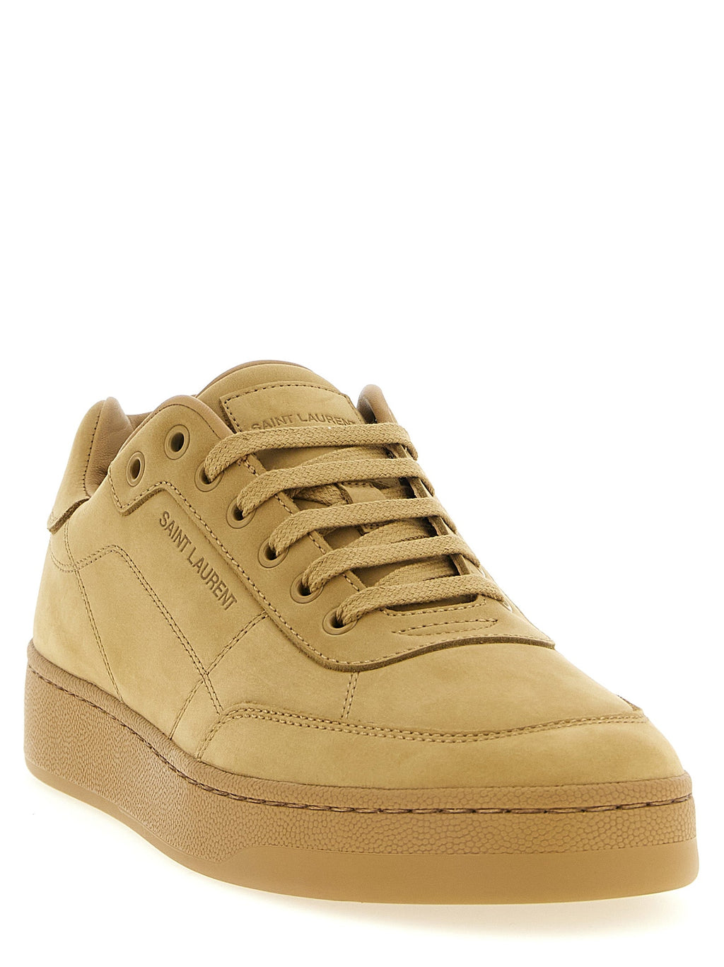 Saint Laurent Beige Calfskin Sneakers